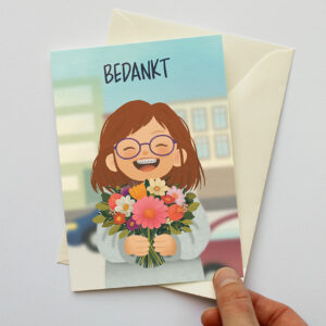 Meisje met bloemen